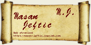 Mašan Jeftić vizit kartica
